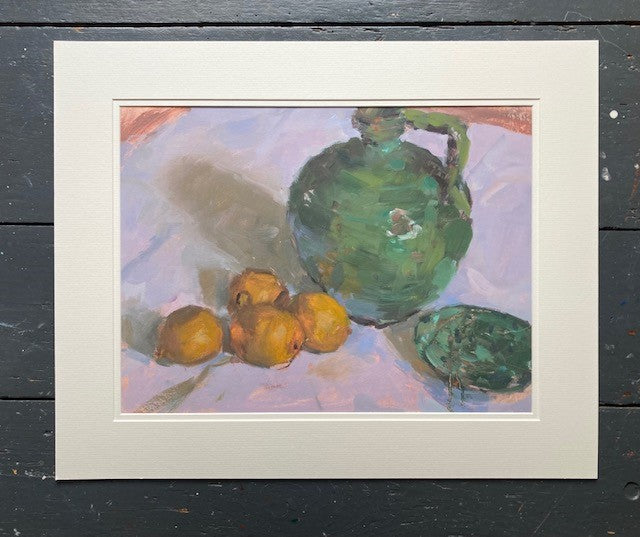 Lemons and Green Jug Fine Art Print