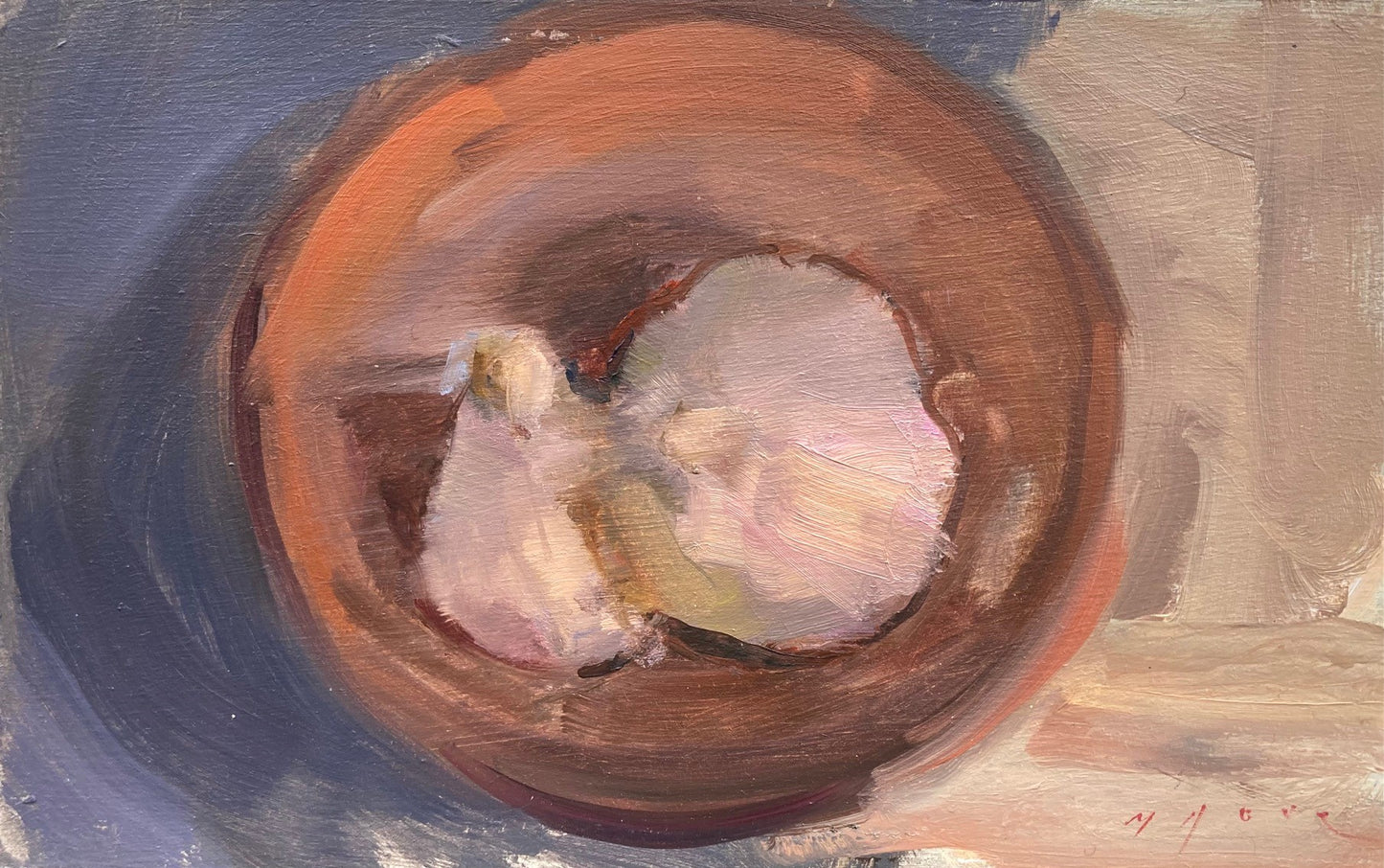 Two Garlics in a Bowl