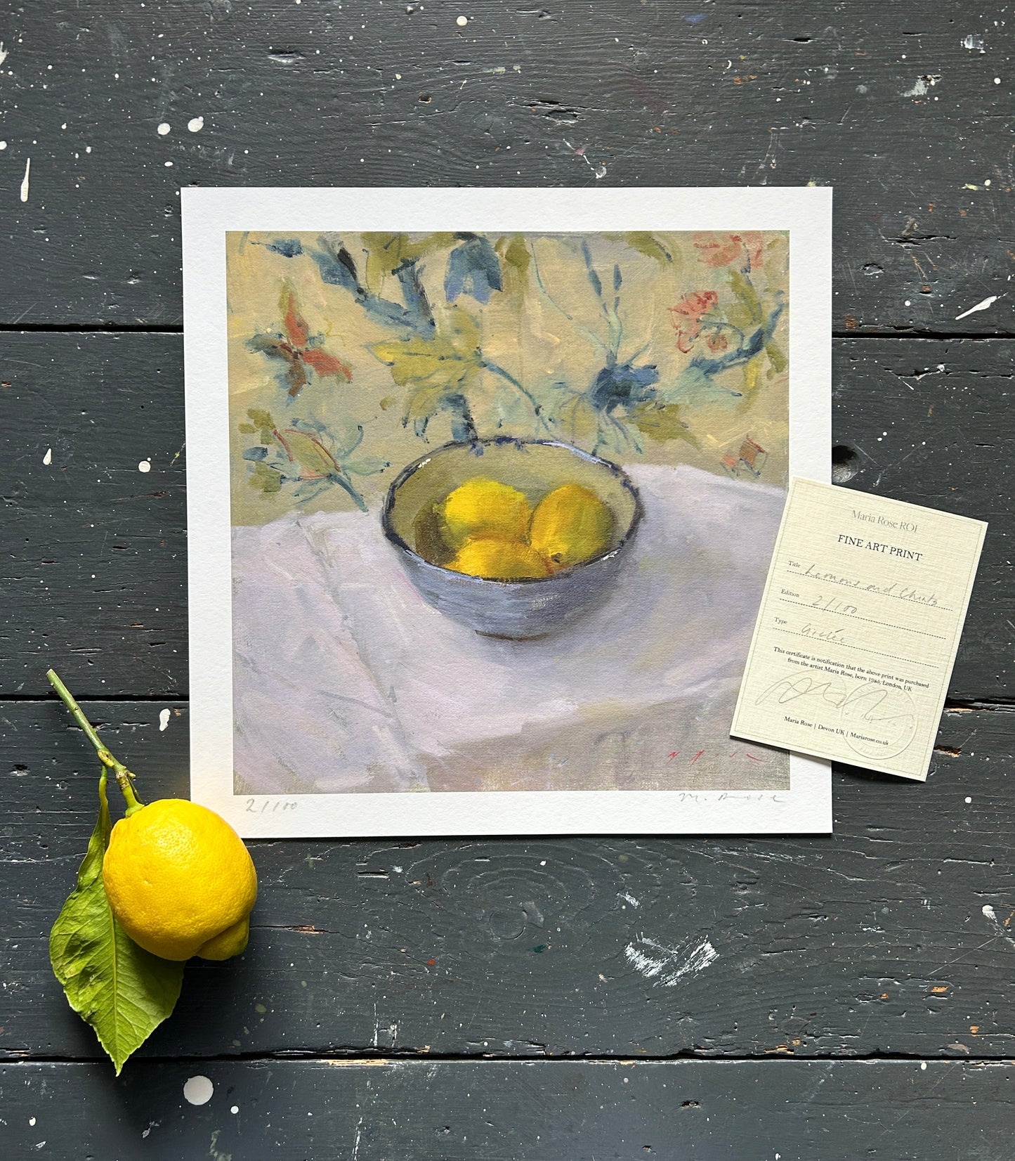 Lemons and Chintz Fine Art Print