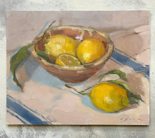 Amalfi Lemons in Terracotta Bowl