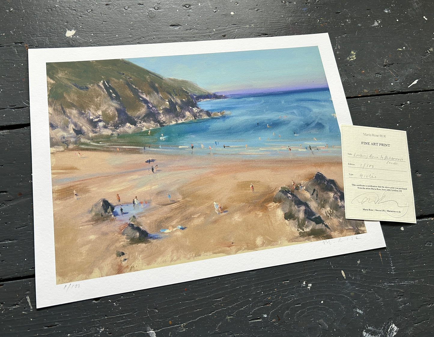 Looking Down to Putsborough Fine Art Print