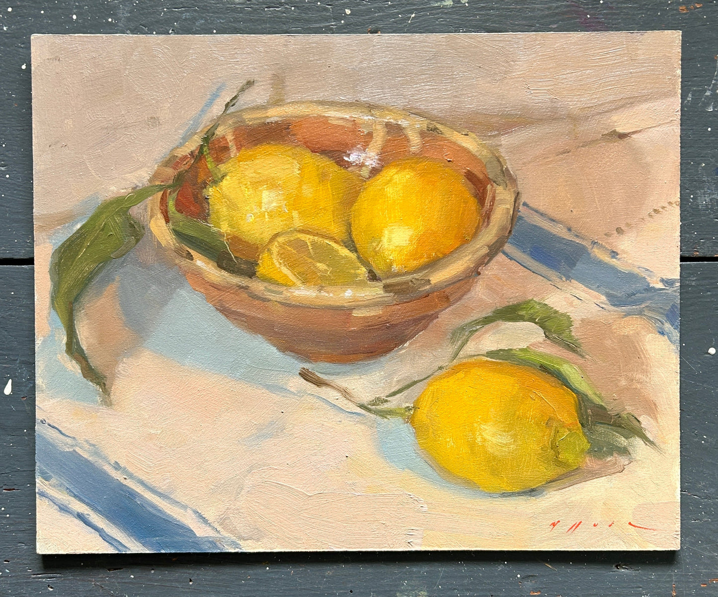 Amalfi Lemons in Terracotta Bowl