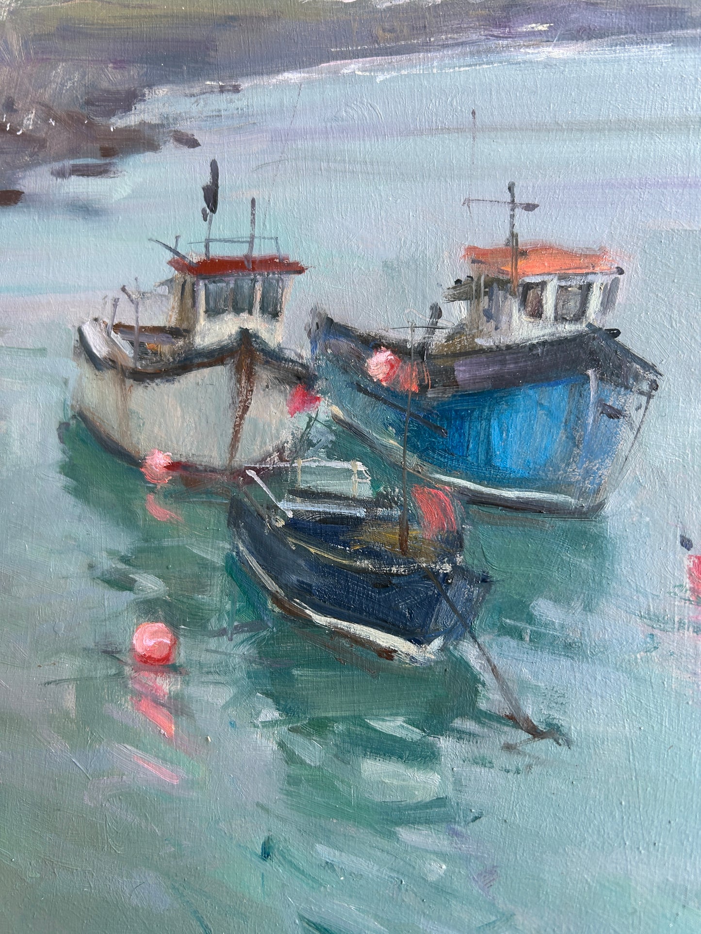 Three Boats, Coverack Harbour