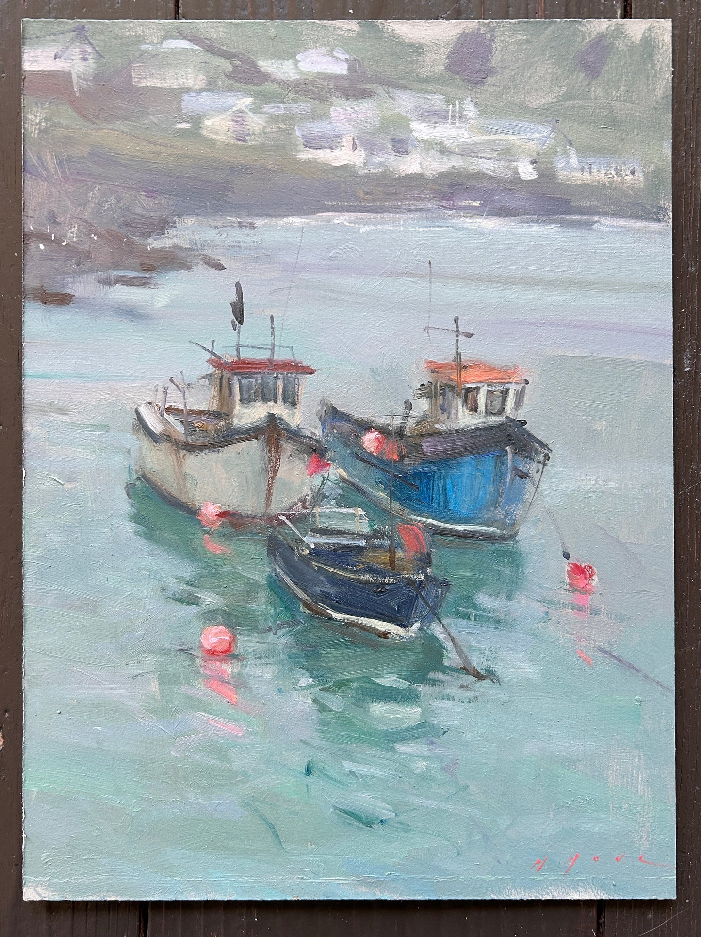 Three Boats, Coverack Harbour