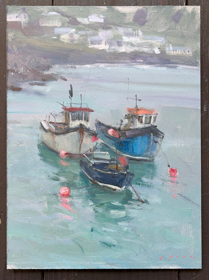 Three Boats, Coverack Harbour