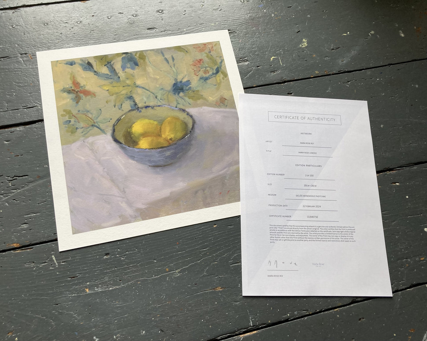Lemons and Chintz Fine Art Print