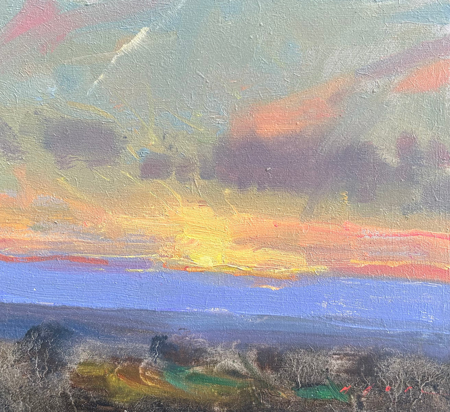 Moorland Sunset (Framed)